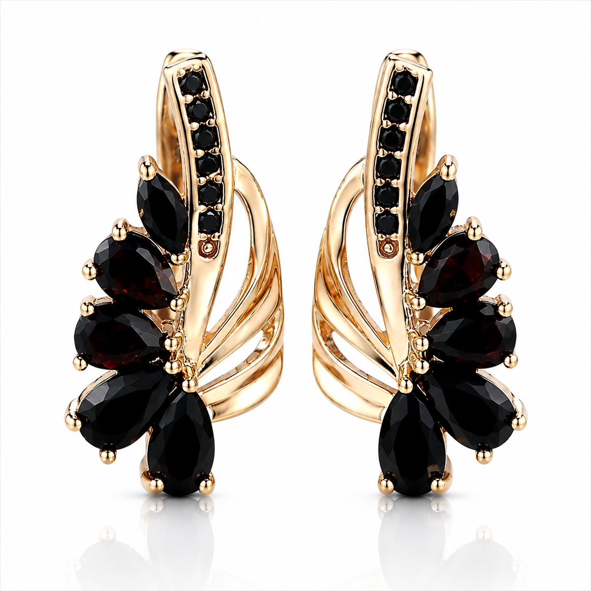Midnight Bloom Statement Earrings