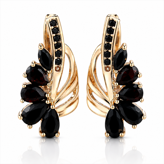 Midnight Bloom Statement Earrings