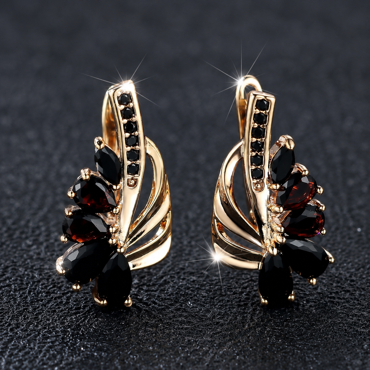 Midnight Bloom Statement Earrings