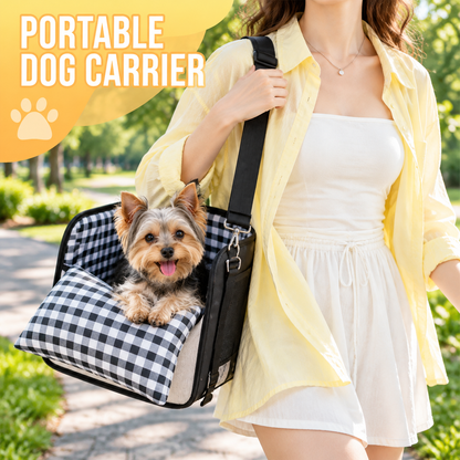 Comfort Armrest Dog Car Seat — Safe and Cozy Travel Bed for Small Dogs and Puppies