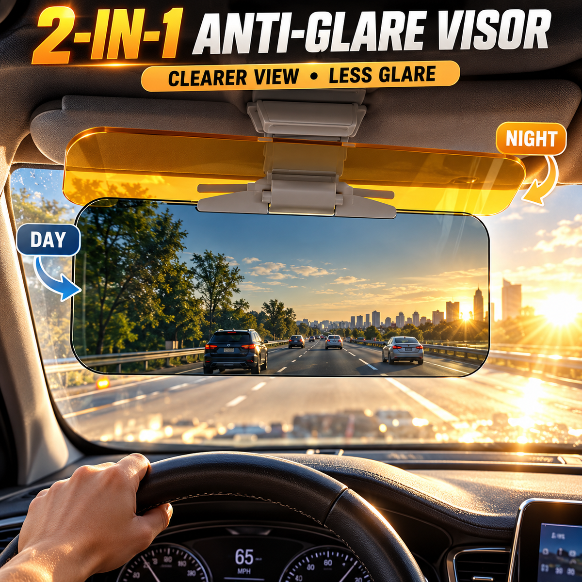 Smoke grey daytime anti glare visor