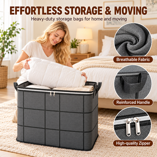Foldable Storage Bag withReinforced Handles