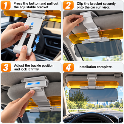 Dual-layer anti-glare sun visor for automobiles